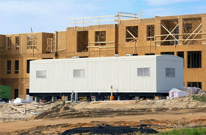 modern office trailers available for rent at construction site in Black Creek, NC